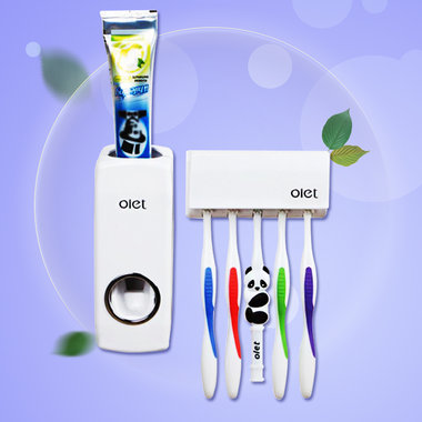 紫外线牙刷消毒器，挤牙膏器，牙刷架