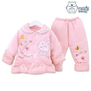 【0-2岁】面料柔软，舒适，0-1岁宝宝棉衣套装