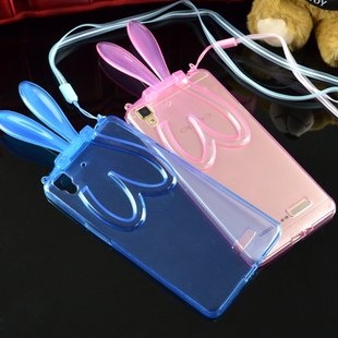 oppo系列挂绳兔耳朵支架手机壳