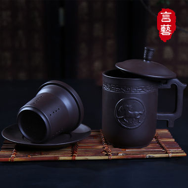 原矿紫砂杯茶杯带过滤内胆，有质感，显品位，舒适，耐用