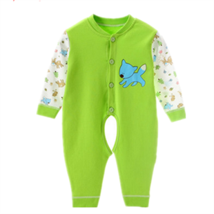 【0-1岁】麦奇熊婴儿长袖连体衣，舒适柔软