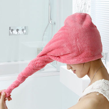 1个加厚大干发帽超细纤维可爱浴帽，款式新颖