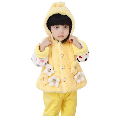 【0-3岁】女宝宝粉嫩三件套，保暖舒适，款式新颖