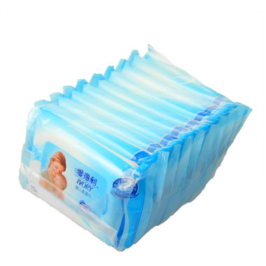 【0-13岁】爱得利婴儿湿巾10片*10包，外出便携装，出行使用更方便