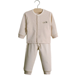 【0-5岁】天然彩棉，无骨缝制，婴幼儿彩棉保暖内衣套装