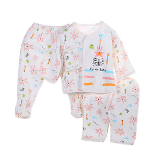 【3-6个月】新生儿精梳棉内衣套装三件套催生包，款式新颖