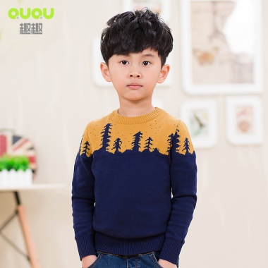 【3岁3个月-13岁】男童套头毛衣，款式时尚，百搭舒适