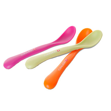 【1-10岁】彩色三个装勺子，进口食品，PP材质