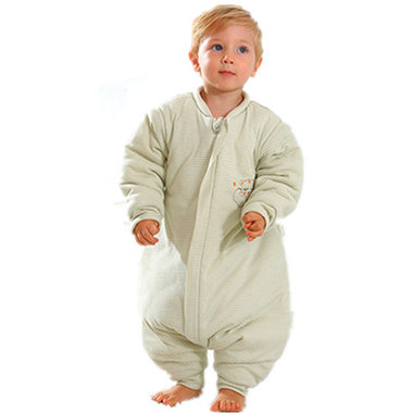 【0-4岁】有机彩棉秋冬加厚婴儿睡袋，防踢被