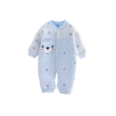 【0-1岁6个月】婴儿保暖连体衣，三层保暖，夹棉加厚新生儿衣服