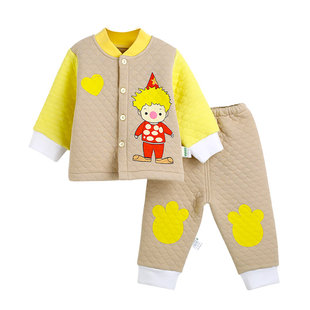 【0-3岁】宝宝保暖内衣套装，手感舒适，排湿吸汗