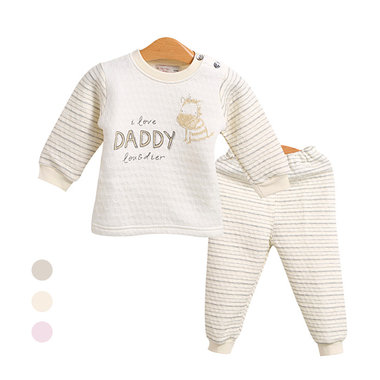 【0-3岁】宝宝夹丝棉套装，舒适保暖，款式新颖