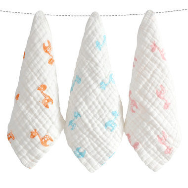 【0-3岁】8.8-9.9元 ，Muslin棉手帕口水巾，款式舒适