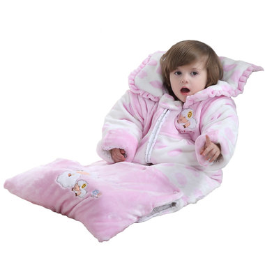 【2个月-4岁】法兰绒睡袋，加棉加厚，舒适保暖
