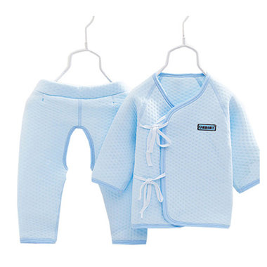 【0-1岁】无骨三层保暖，精梳系带，棉质婴儿内衣