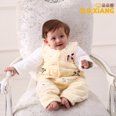 【6个月-3岁6个月】宝宝婴儿保暖加厚三件套装，多色