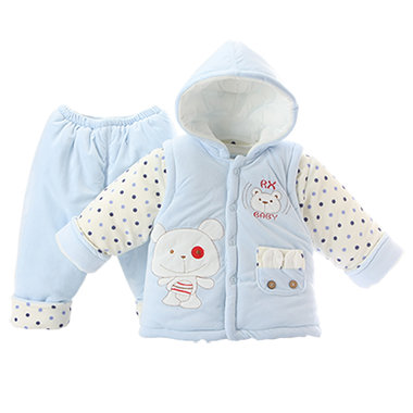 【3个月-1岁】马甲+衣服+裤子超值三件套装，款式新颖，舒适保暖